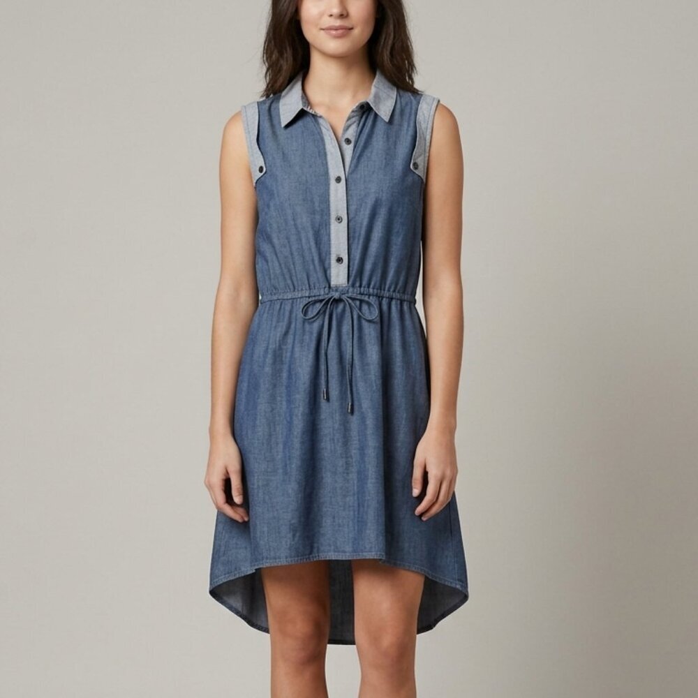 Vero Moda High Low Light Denim Dress